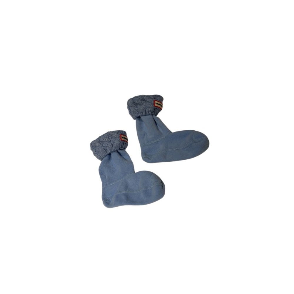 Hunter Recycled Blue Fleece Half Cardigan Boot Socks - Kid’s Size Medium